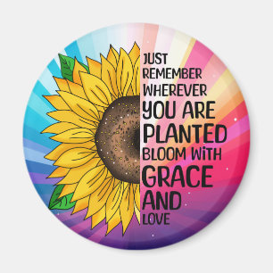 Inspirationsoffert och Hand plockade solros Magnet