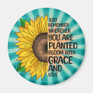 Inspirationsoffert och Hand plockade solros Magnet