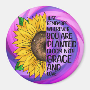 Inspirationsoffert och Hand plockade solros Magnet