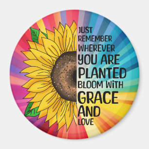 Inspirationsoffert och Hand plockade solros Magnet