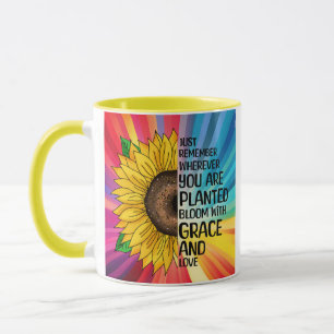 Inspirationsoffert och Hand plockade solros Mugg