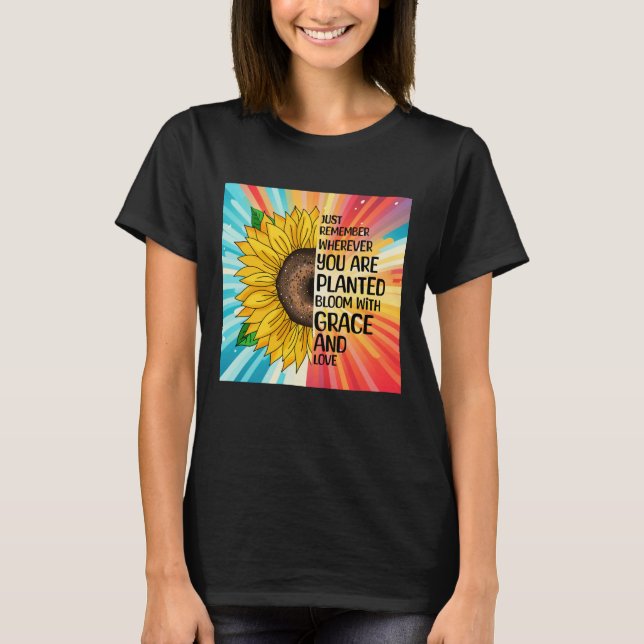 Inspirationsoffert och Hand plockade solros T Shirt (Framsida)