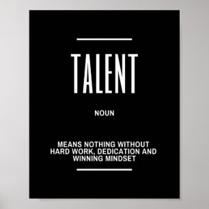Inspirationsoffert om att ha en talang poster