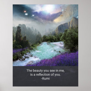 Inspirationsoffert om skönhet från Rumi Poster