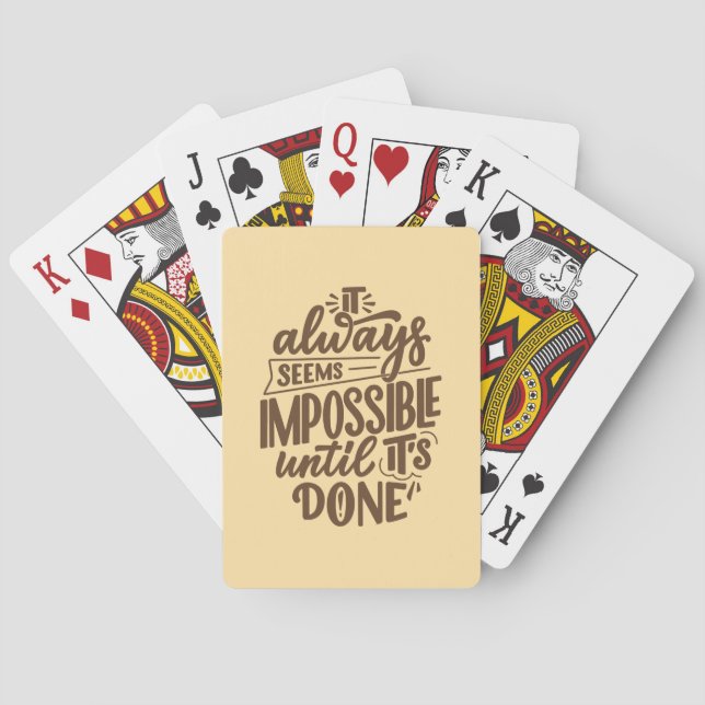 Inspirationsoffert - omöjlig förrän den är klar casinokort (Baksidan)