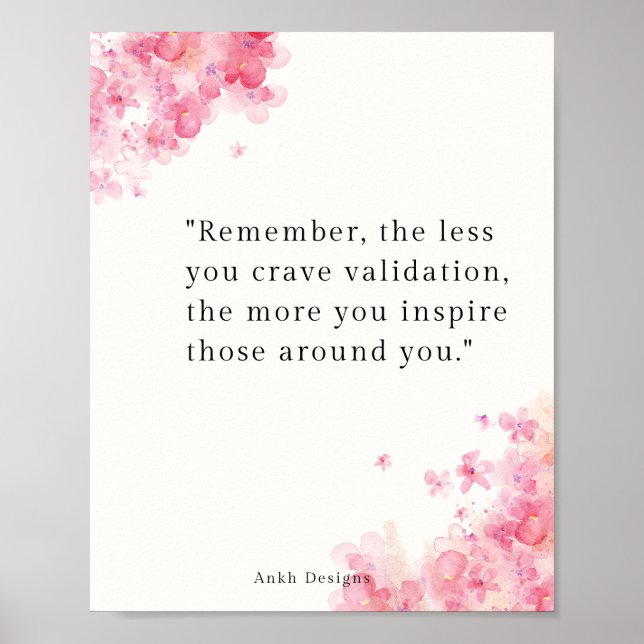 Inspirationsoffert - Sluta söka efter validering Poster (Framsidan)