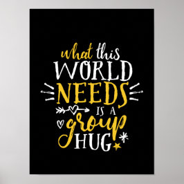 Inspirationsoffert World Peace Group Hug No war Poster