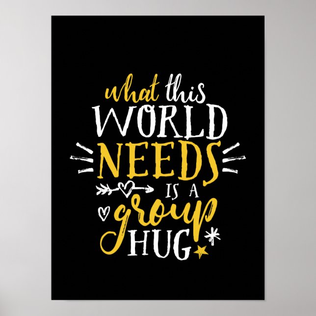 Inspirationsoffert World Peace Group Hug No war Poster (Framsidan)
