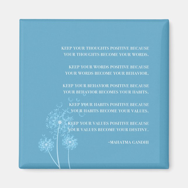 inspirationsofferter | Gandhi Quote Habits Magnet (Framsidan)