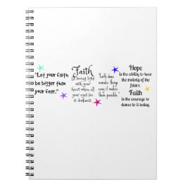 Inspirationsofferter om tro och hopp anteckningsbok