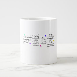 Inspirationsofferter om tro och hopp jumbo mugg