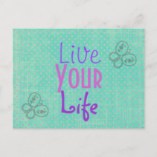 Inspirationsoffertfjärilar och Polka dots Vykort