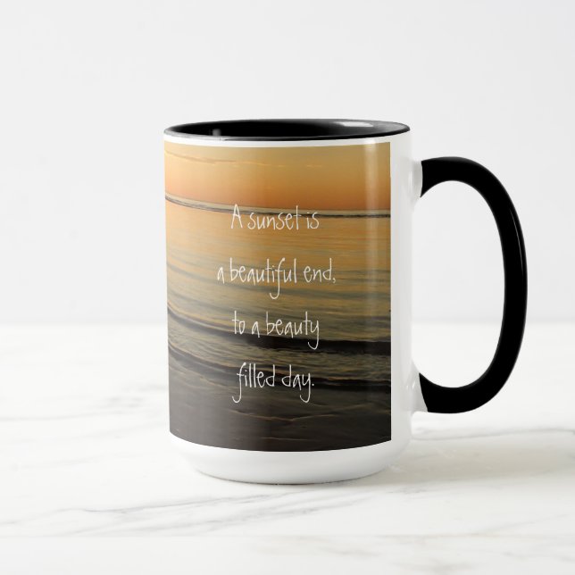 Inspirationsoffertsolnedgång på havskaffet Mugg (Höger)