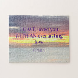 Inspirationstecken Bible Verse Christian Sunset Pussel