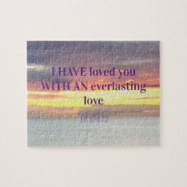 Inspirationstecken Bible Verse Christian Sunset Pussel