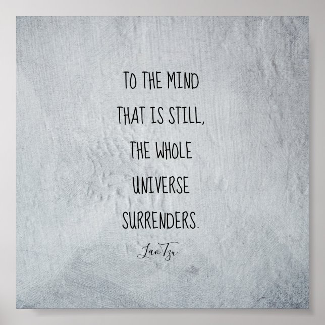 inspirationstecken poster Lao Tzu-text (Framsidan)