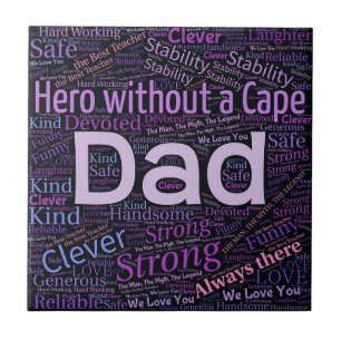 inspirationstypografi av fars dag "Pappa" Kakelplatta