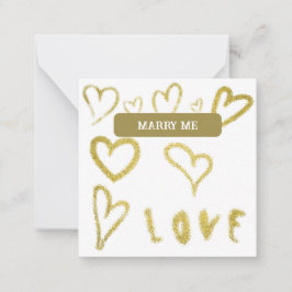 *~ Inspire AP62 Kindness guld MARRY ME Note Card Anteckningskort
