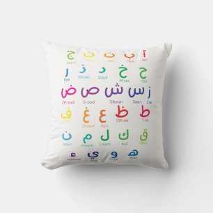 Inspire Arabiska inlärning: Vackert alfabet Art Kudde