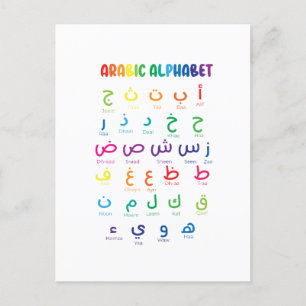 Inspire Arabiska inlärning: Vackert alfabet Art Vykort