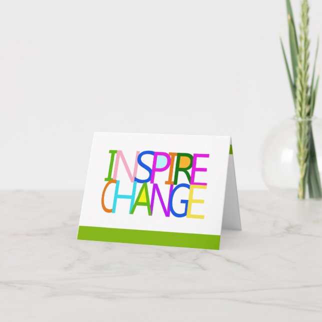 INSPIRE CHANGE Notecard Kort (Framsida)