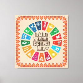 Inspire Change & Sustainability Goals Elegant Art Canvastryck