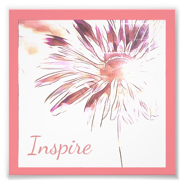 Inspire Daisy Wall Decor Fototryck (Framsidan)