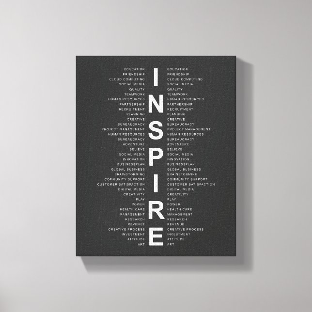 Inspire Definition Motivering Wall Art Canvastryck (Framsida)