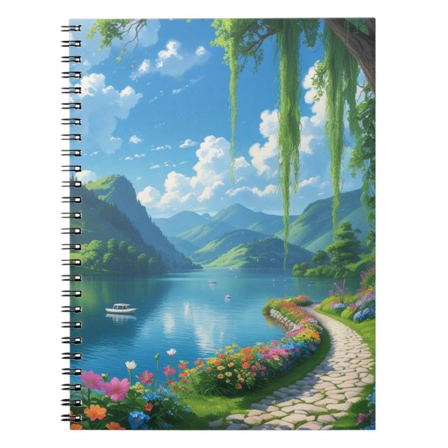 "Inspire dina tankar - Skriva vid Lakeside!" Anteckningsbok (Framsidan)