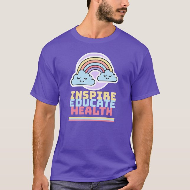 INSPIRE EDUCATE HEALTH T SHIRT (Framsida)