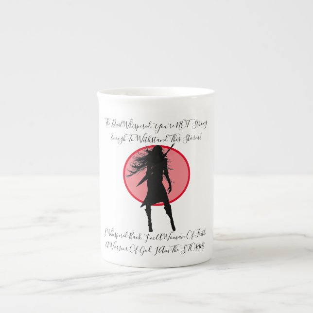 INSPIRE FAITHFUL VIKING WARRIOR CHICK QUOTE ROSA BENPORSLIN MUGG (Framsidan)