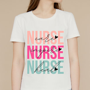 Inspire Heal, färglös sjuksköterska T Shirt