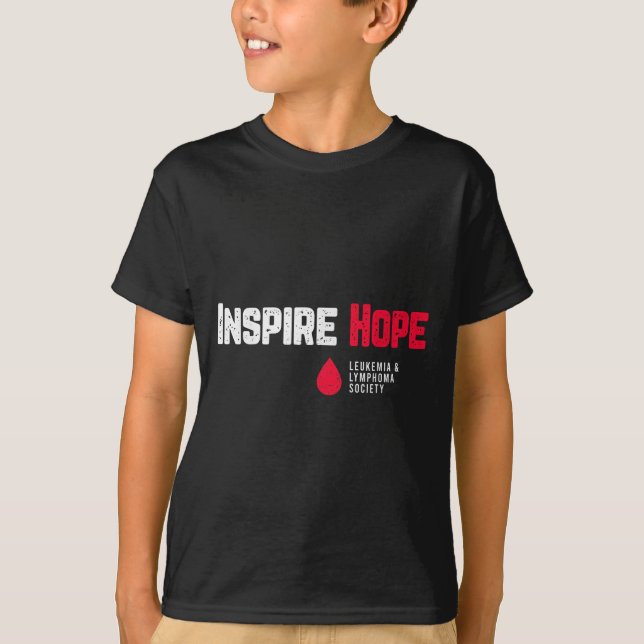 Inspire Hope Leukemi och Lymphoma Society Blood C T Shirt (Framsida)