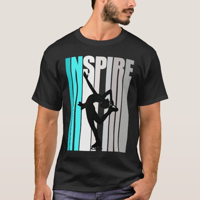 Inspire Ice Skating Girl Season Instructor Ice Ska T Shirt (Framsida)
