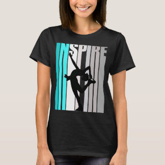 Inspire Ice Skating Girl Season Instructor Ice ska T Shirt