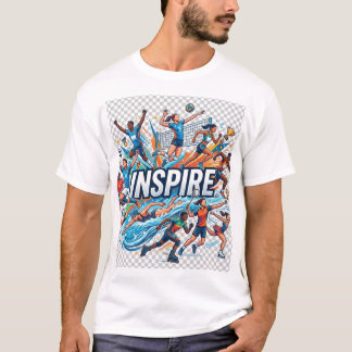 INSPIRE Idrottsmotivationsaffisch - Volleyboll Fot T Shirt