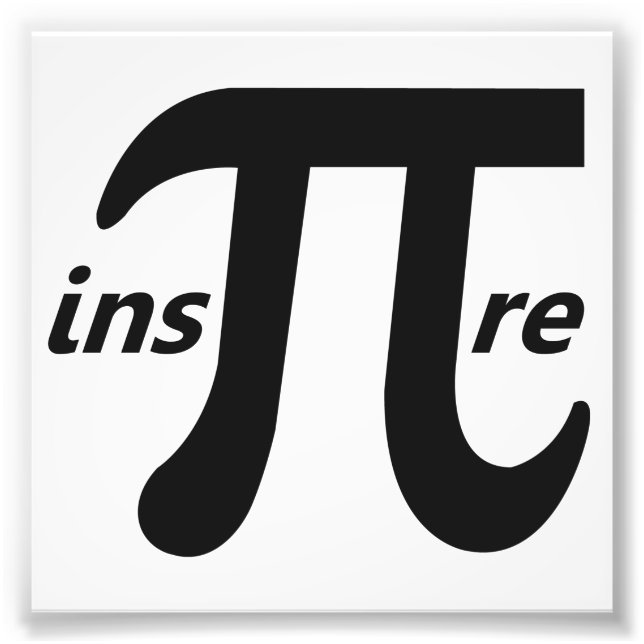 Inspire inspirational Pi Symbol Fototryck (Framsidan)