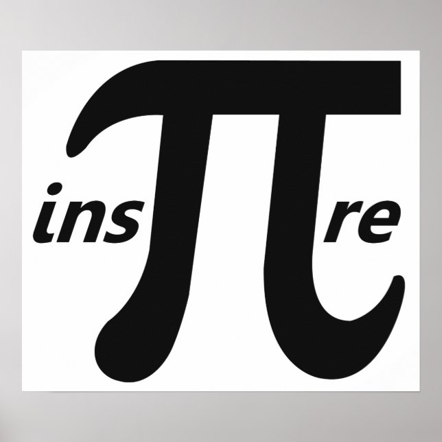 Inspire inspirational Pi Symbol Poster (Framsidan)
