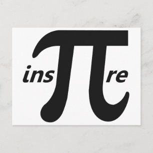 Inspire inspirational Pi Symbol Vykort