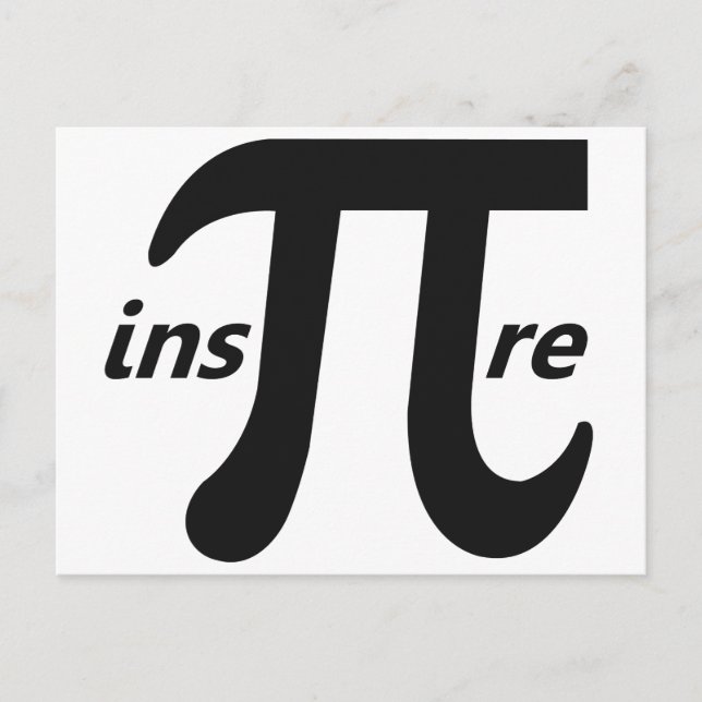 Inspire inspirational Pi Symbol Vykort (Framsida)