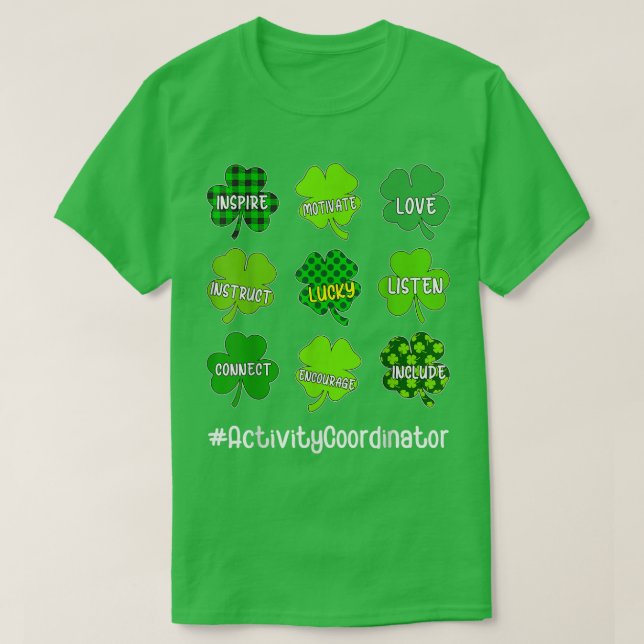 Inspire Kärlek Lucky Activity Coordinator St Patri T Shirt (Design framsida)