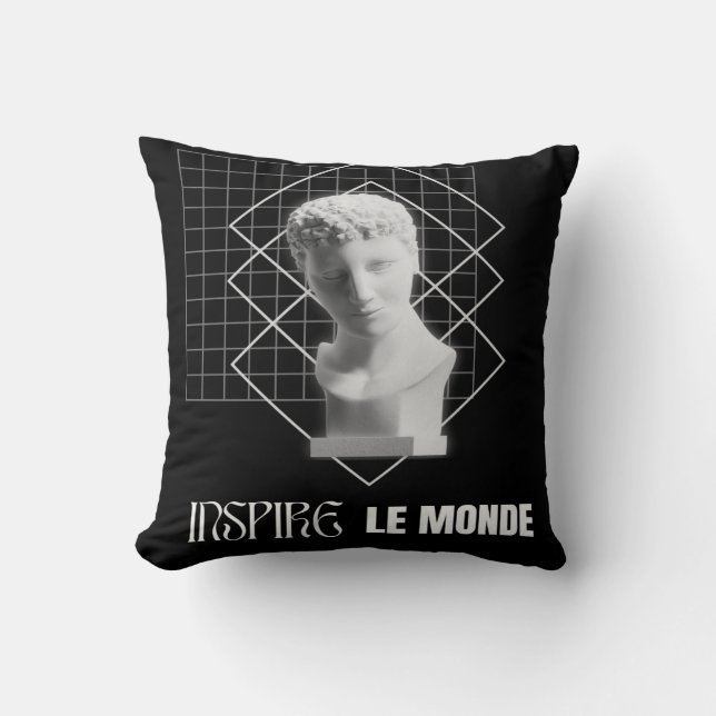 Inspire le Monde – Modern Aesthetic Art Design Kudde (Framsida)