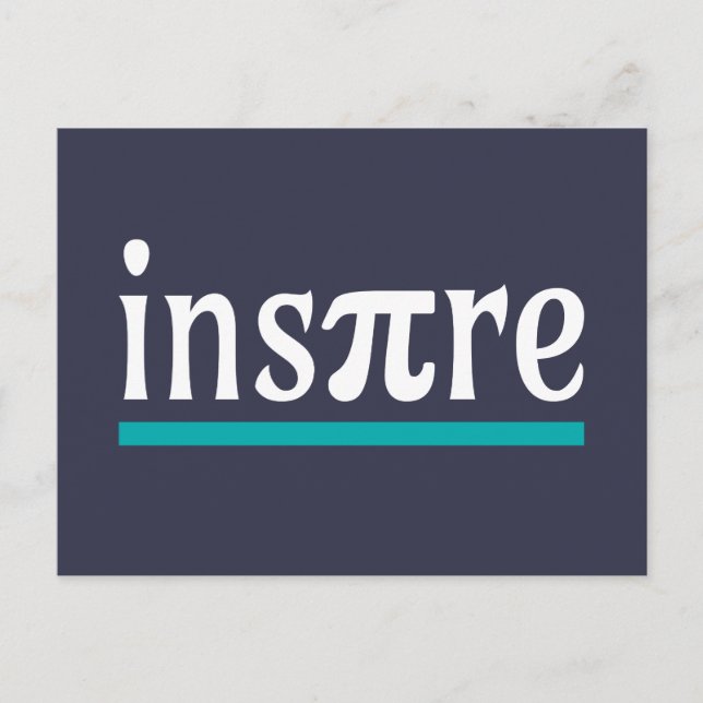 Inspire Math Pun Funny Inspirational Vykort (Framsida)
