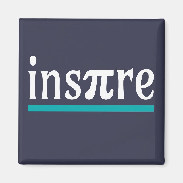 Inspire Math Pun Funny Inspirationell Magnet (Framsidan)