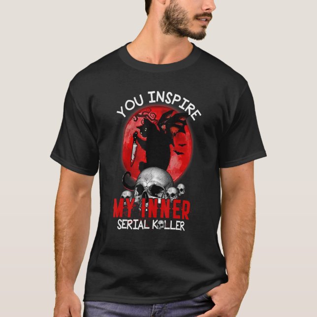 Inspire min inre serial Kller Black Cat Hallo T Shirt (Framsida)