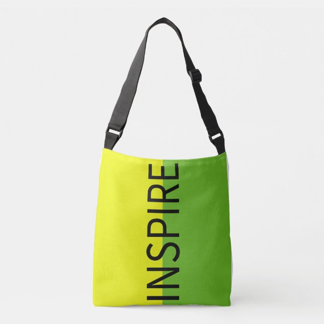 Inspire Modern Typography Limegrön axelväska  (Framsida)