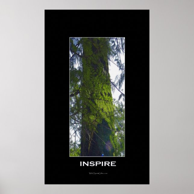 Inspire Motivational Träd Art Poster canvas (Framsidan)