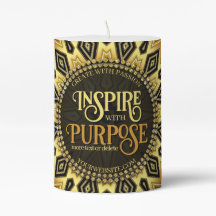 Inspire Orange Black Gult Art Deco Mandala