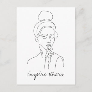 Inspire Övre Anpassningsbar för vackra Woman Art Vykort