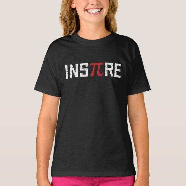 InsPire Pi-dag | Lycklig Pi Day Math T Shirt (Framsida)
